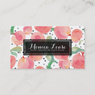 Elegant Peach Preppy Personalised Business Card