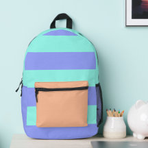 Elegant peach, purple and mint stripes