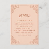 Elegant Peach Terracotta Wedding Details