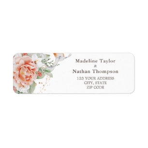 Elegant Peach Watercolor Floral