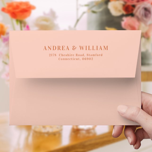 Elegant Peach Wedding Envelope (Creator Uploaded)