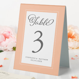 Elegant Peach White Wedding Reception Chic