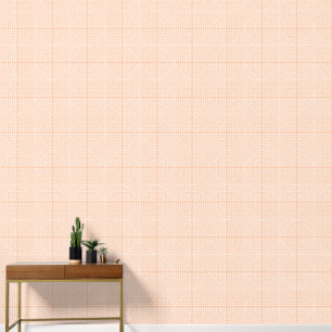 Elegant Peachy Light Pink Small Geometric Motif Wallpaper