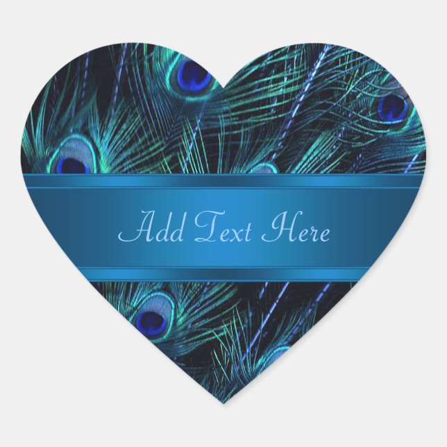 Elegant Peacock Blue Peacock Stickers (Front)