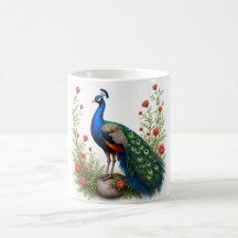 Elegant Peacock Coffee Mug