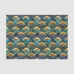 Elegant Peacock Colour Stained Glass Decoupage Tissue Paper