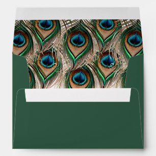 Elegant Peacock Feather Envelope