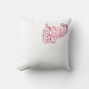 Elegant Peacock Feather Square Pillow Luxurious