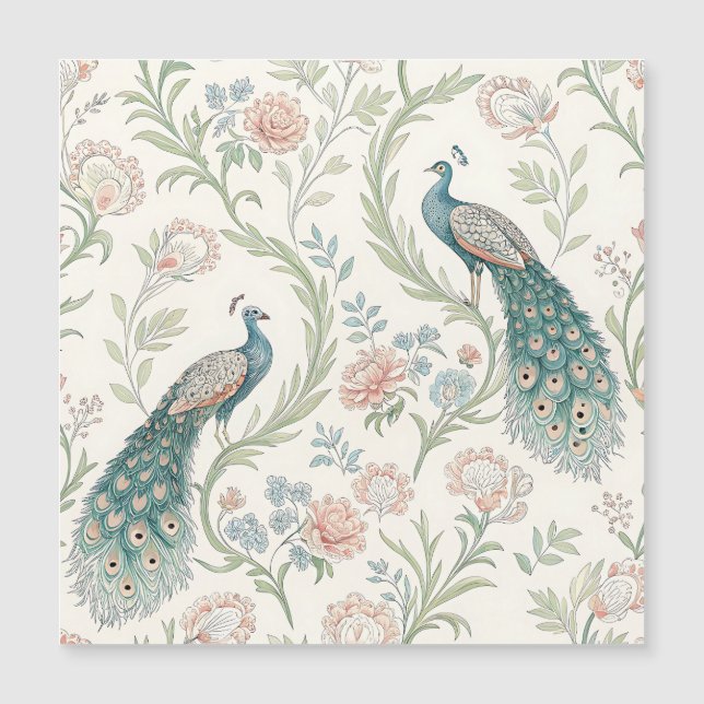 Elegant Peacock Floral Vintage (1) (Front)