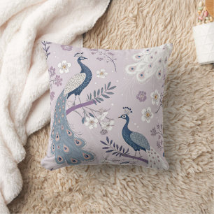 Elegant Peacock Floral Vintage (11) Cushion