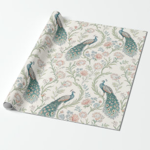 Elegant Peacock Floral Vintage (11) Wrapping Paper