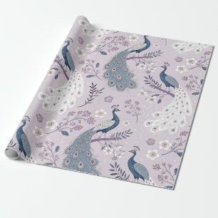 Elegant Peacock Floral Vintage (4) Wrapping Paper