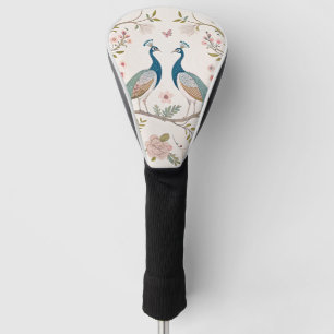 Elegant Peacock Floral Vintage (5) Golf Head Cover