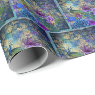Elegant Peacock Gift Wrap Wrapping Paper