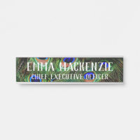Elegant Peacock Hanging Door Sign Name Plate