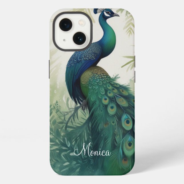 Elegant Peacock  iPhone Case (Back)