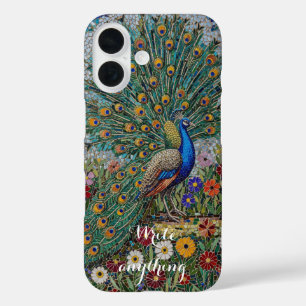 Elegant Peacock Mosaic Phone Case