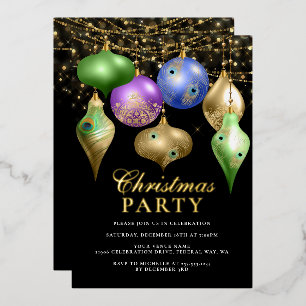 Elegant Peacock Ornament Christmas Party