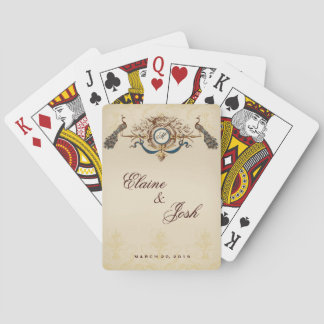 Elegant Peacocks Playing Cards