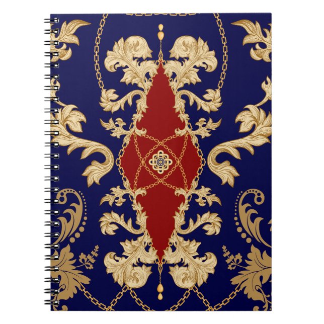 Elegant Pear Fruits: Vintage Seamless Notebook (Front)