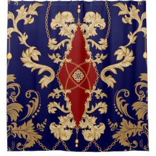 Elegant Pear Fruits: Vintage Seamless Shower Curtain