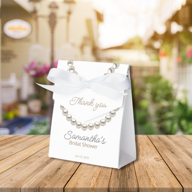 Elegant Pearl Bridal Shower  Favour Boxes (Creator Uploaded)