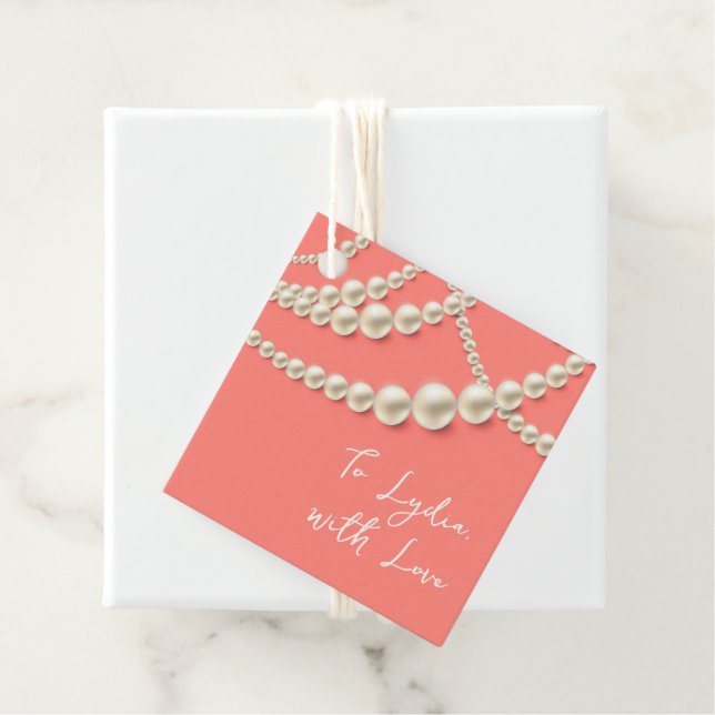Elegant Pearl Gift Tag – "To (Name), With Love" (In Situ)