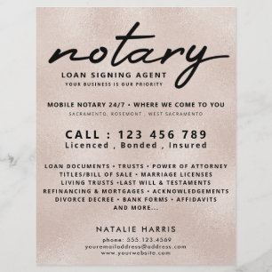 Elegant Pearl Notary Loan Agent Flyer