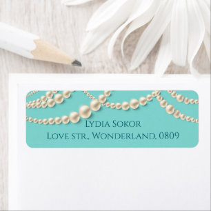 Elegant Pearl Return Address Label