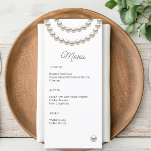 Elegant Pearl Wedding Menu