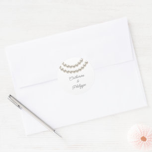 Elegant Pearl Wedding Sticker