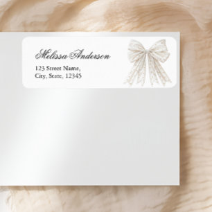 Elegant Pearls Bow Bridal Shower Return