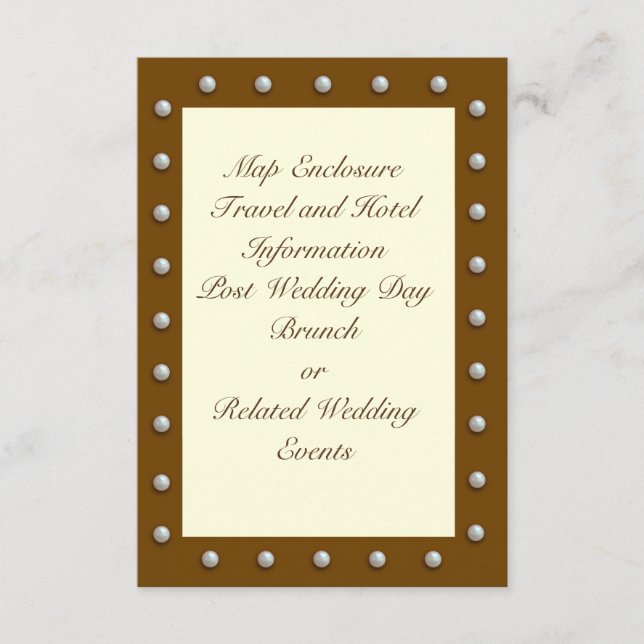 Elegant Pearls on Cream Enclosure Card (Front)