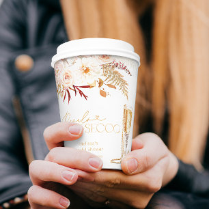 Elegant Pearls & Prosecco Bridal Shower Paper Cups