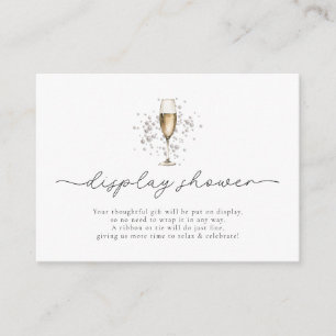 Elegant Pearls & Prosecco Display Shower Enclosure Card