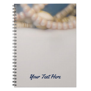 Elegant Pearls & Sea Shells Beach Personalised Notebook