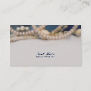Elegant Pearls & Sea Shells Beachy Chic Business Card