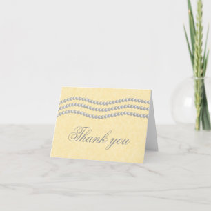 Elegant Pearls Thank You Card, Ivory