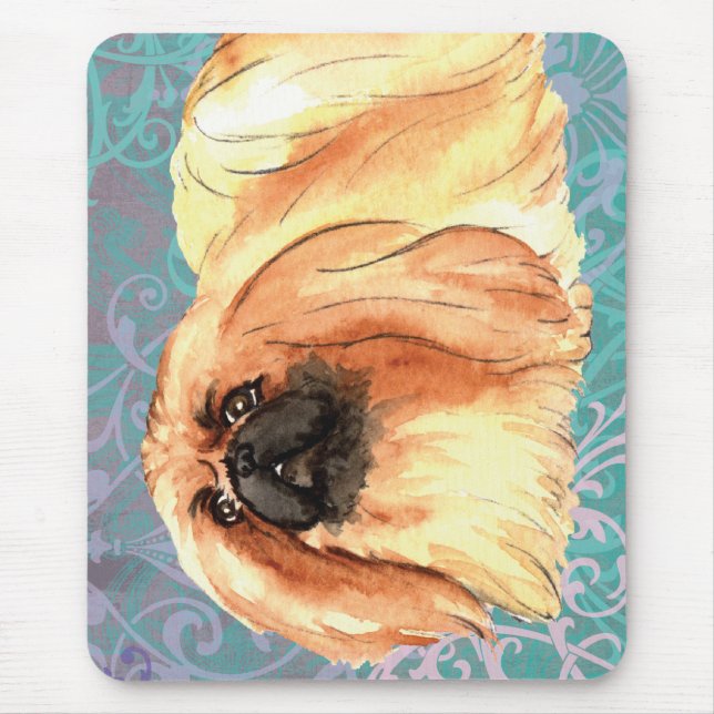 Elegant Pekingese Mouse Mat (Front)