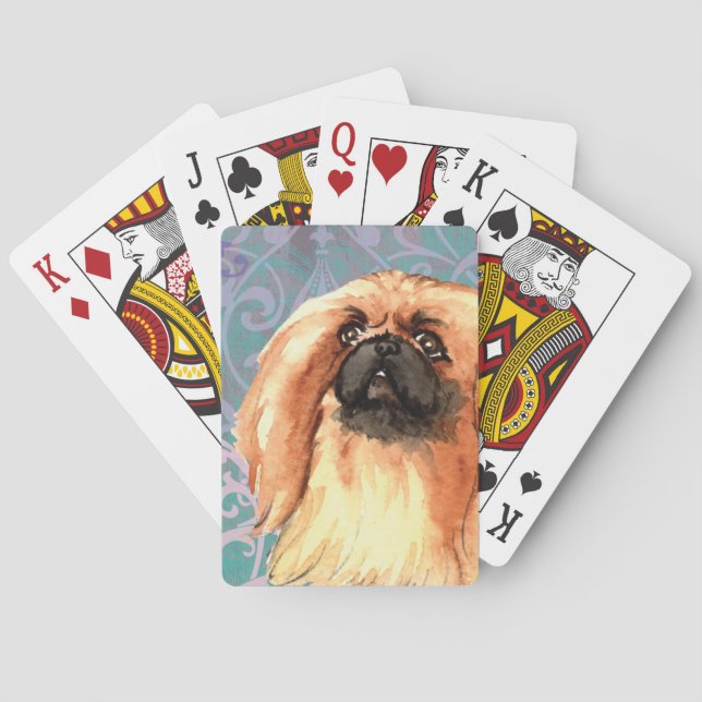 Elegant Pekingese Playing Cards (Back)