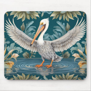 Elegant Pelican Bird Tropical Paradise Mouse Mat