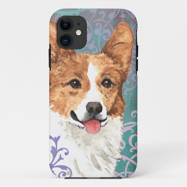 Elegant Pembroke Welsh Corgi Case-Mate iPhone Case (Back)