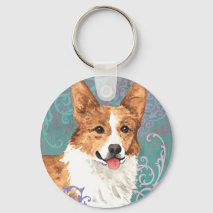 Elegant Pembroke Welsh Corgi Key Ring