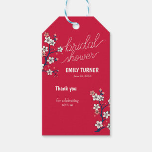 Elegant Peonies and Eucalyptus bridal shower Gift Tags
