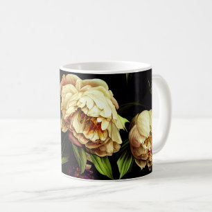 Elegant Peonies & Roses Coffee Mug