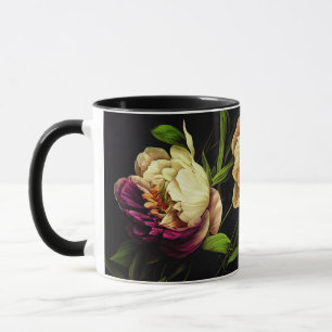 Elegant Peonies & Roses Coffee Mug