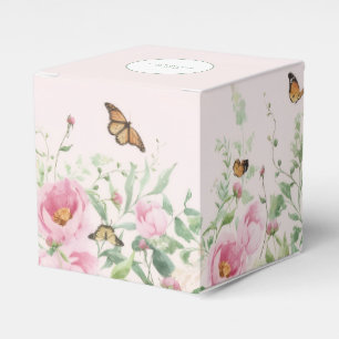 Elegant Peony Blush Floral Mini Candy Bar  Favour Box