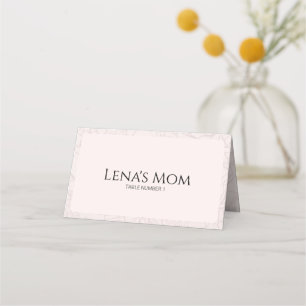 Elegant Peony Blush Floral Wedding Folded Place Ca Card