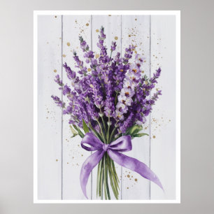 Elegant Peony Bouquet Watercolor Wall Art & Poster