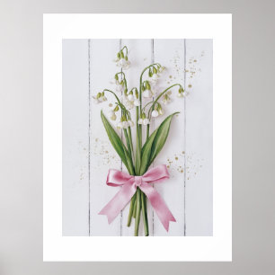 Elegant Peony Bouquet Watercolor Wall Art & Poster